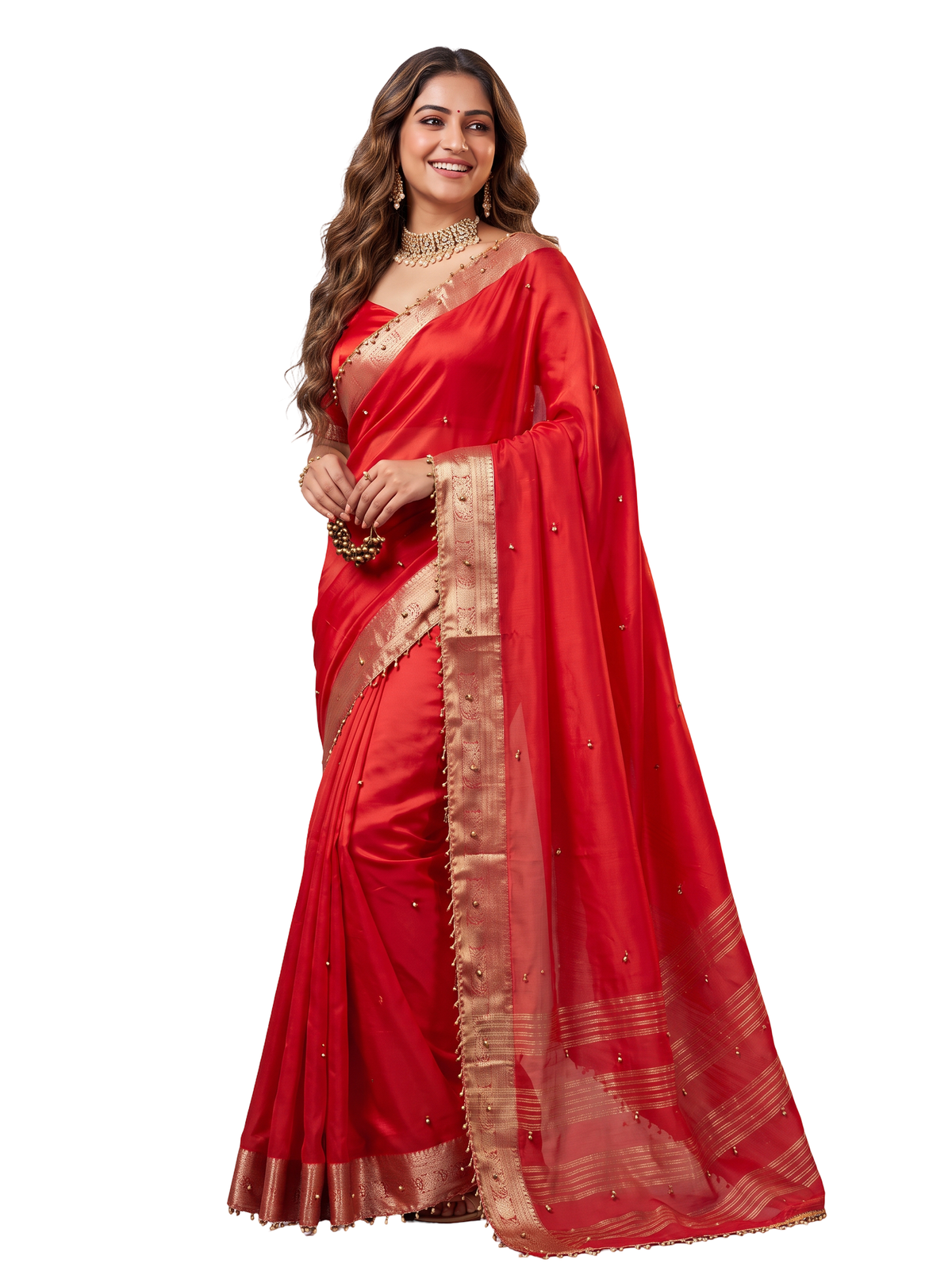Most Viral Trending Ghungroo Tissue Saree for Women | Elegant Designer Party Wear Saree with Ghungroo Border | Festive & Wedding Collection