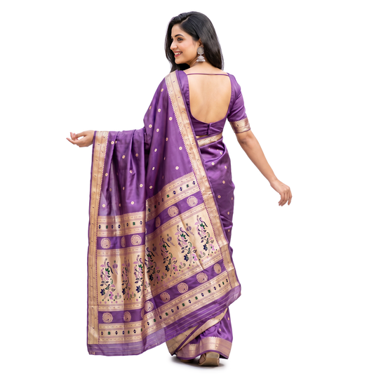 Banarasi Soft Silk Saree Festive Woven Jacquard Zari Border Sarees with Unstitched Blouse Piece.