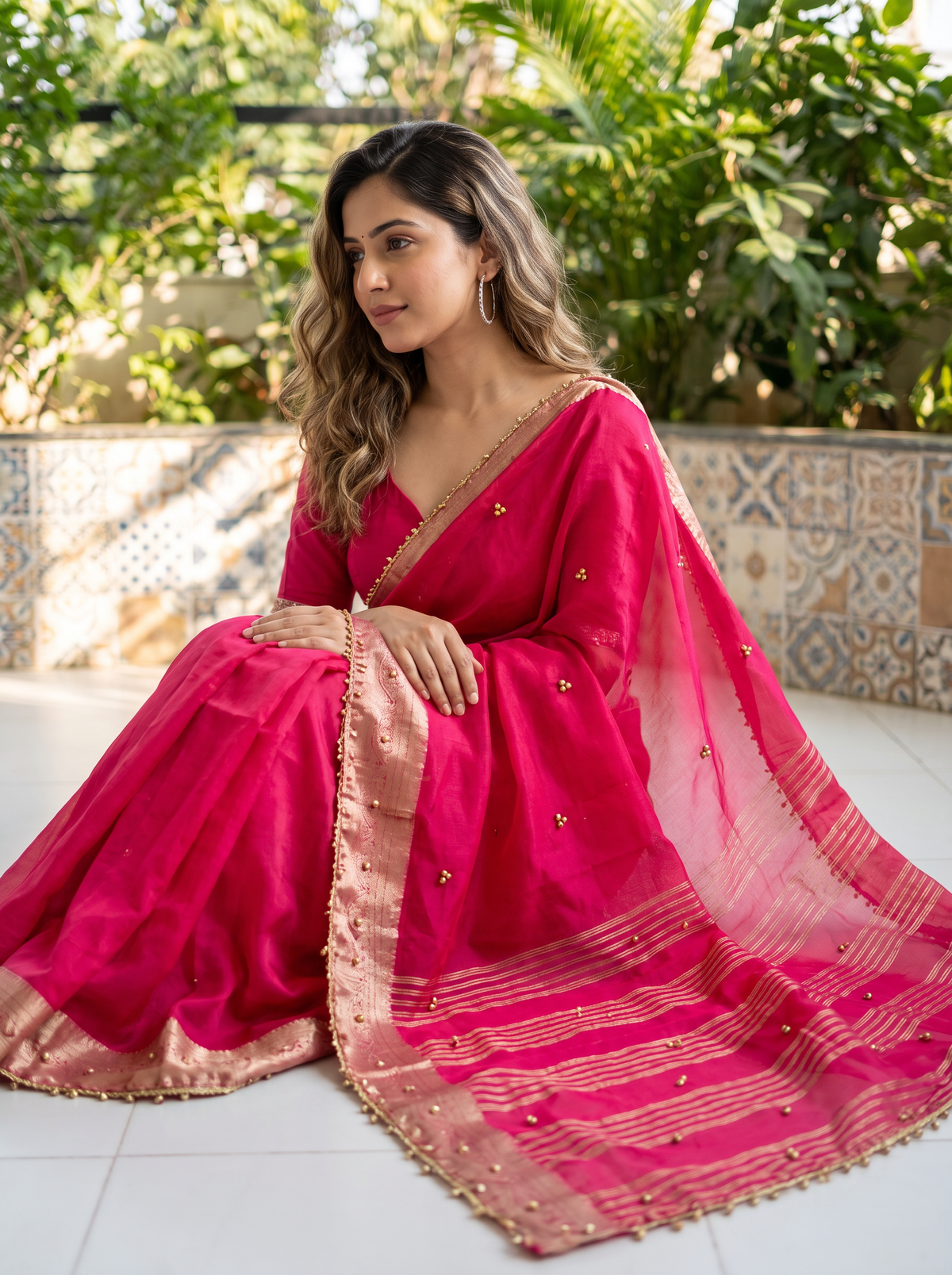 Most Viral Trending Ghungroo Tissue Saree for Women | Elegant Designer Party Wear Saree with Ghungroo Border | Festive & Wedding Collection