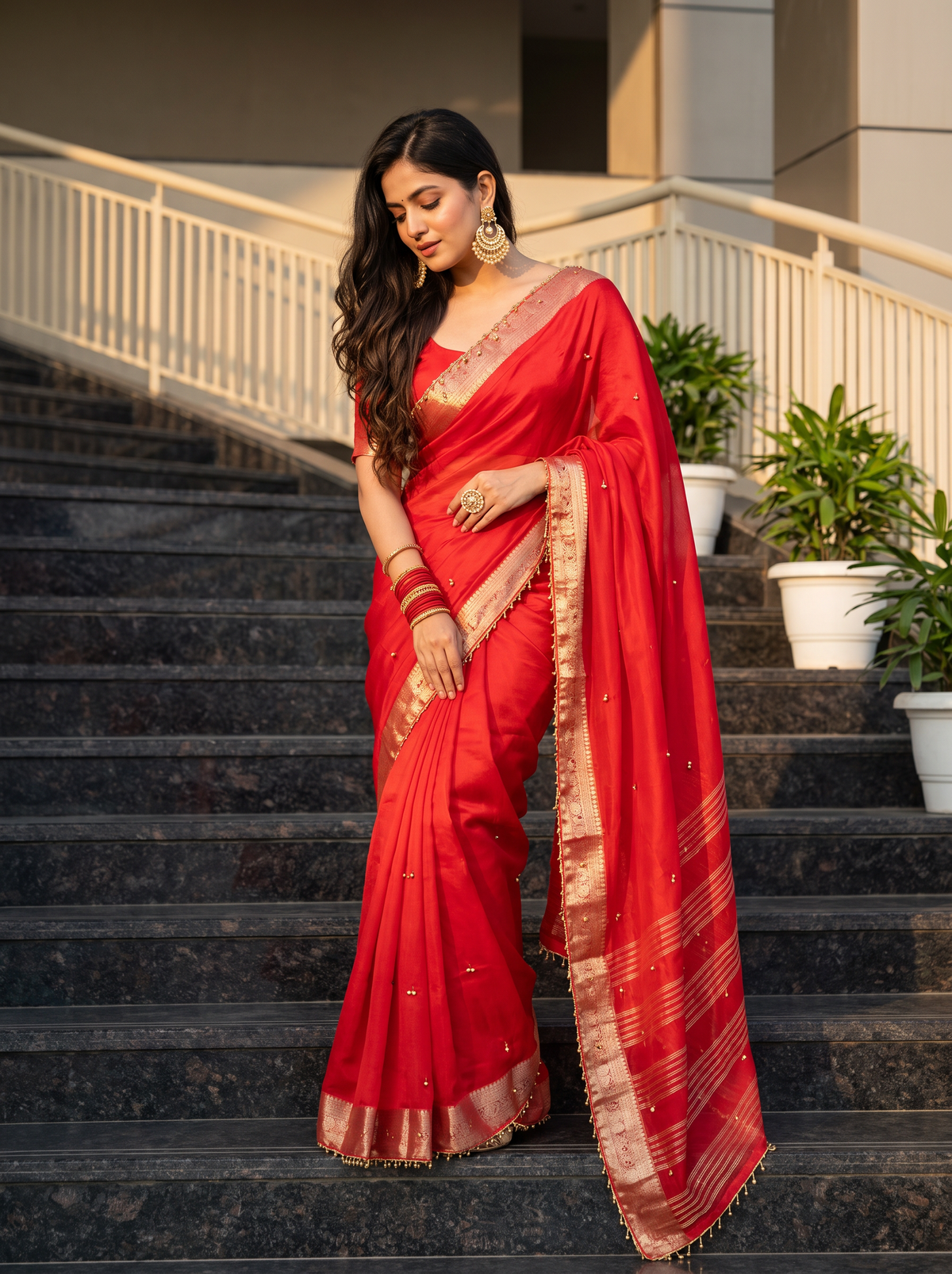 Most Viral Trending Ghungroo Tissue Saree for Women | Elegant Designer Party Wear Saree with Ghungroo Border | Festive & Wedding Collection