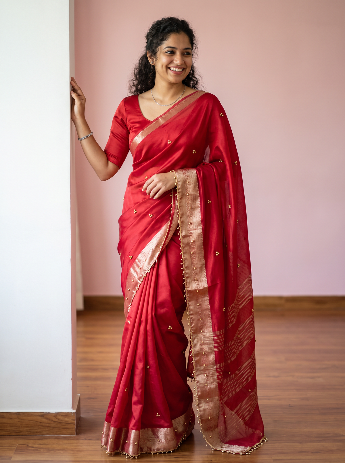 Most Viral Trending Ghungroo Tissue Saree for Women | Elegant Designer Party Wear Saree with Ghungroo Border | Festive & Wedding Collection