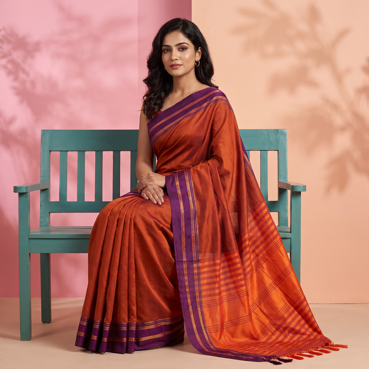 Women's Art Silk Traditional Saree with Zari Border and Unstitched Blouse Piece.