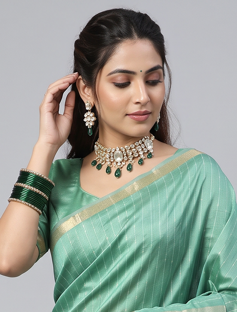 Women's Woven Paithani Art Silk Saree with Unstitched Blouse Piece.