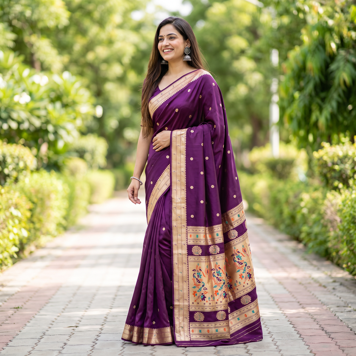 Banarasi Soft Silk Saree Festive Woven Jacquard Zari Border Sarees with Unstitched Blouse Piece.