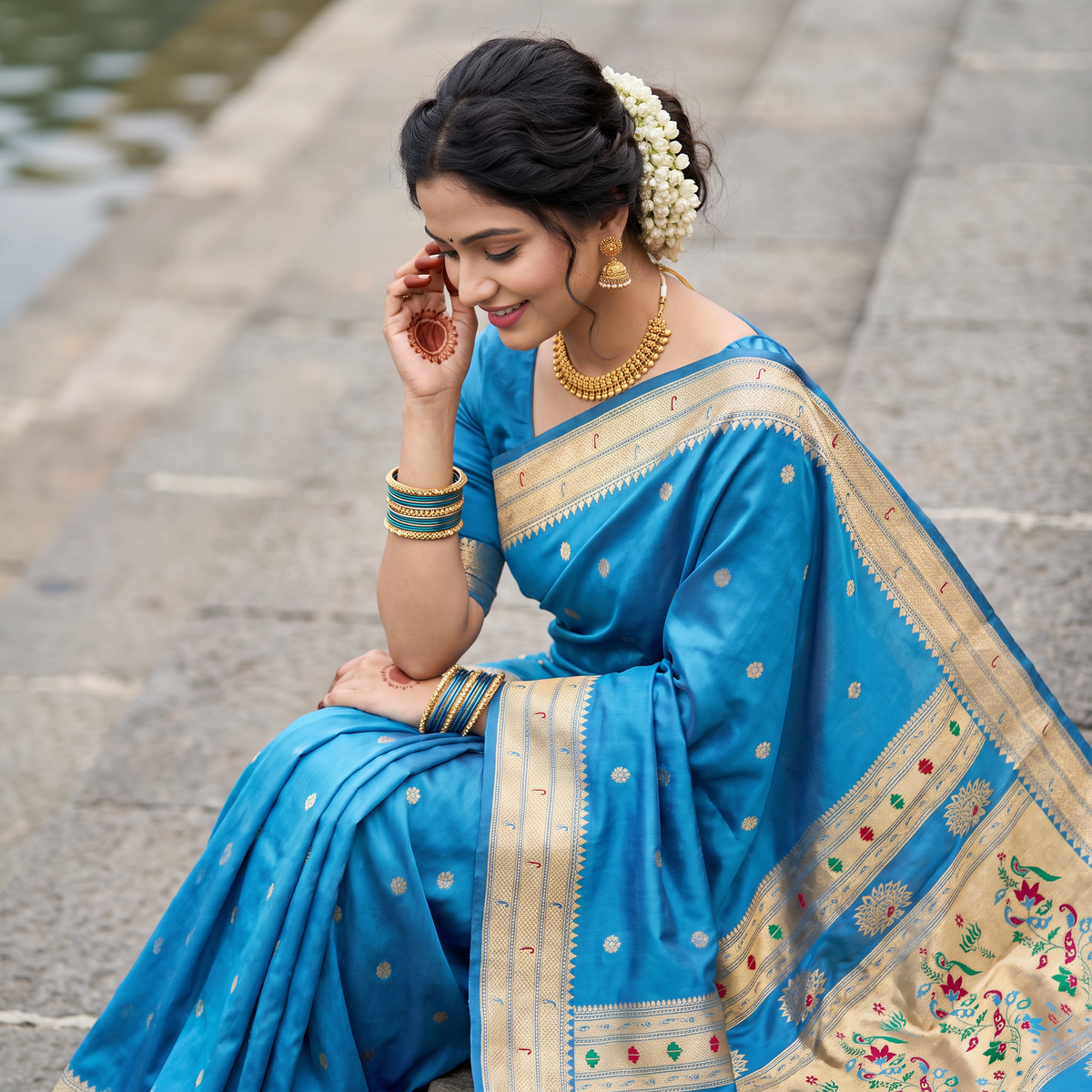 Banarasi Soft Silk Saree Festive Woven Jacquard Zari Border Sarees with Unstitched Blouse Piece.