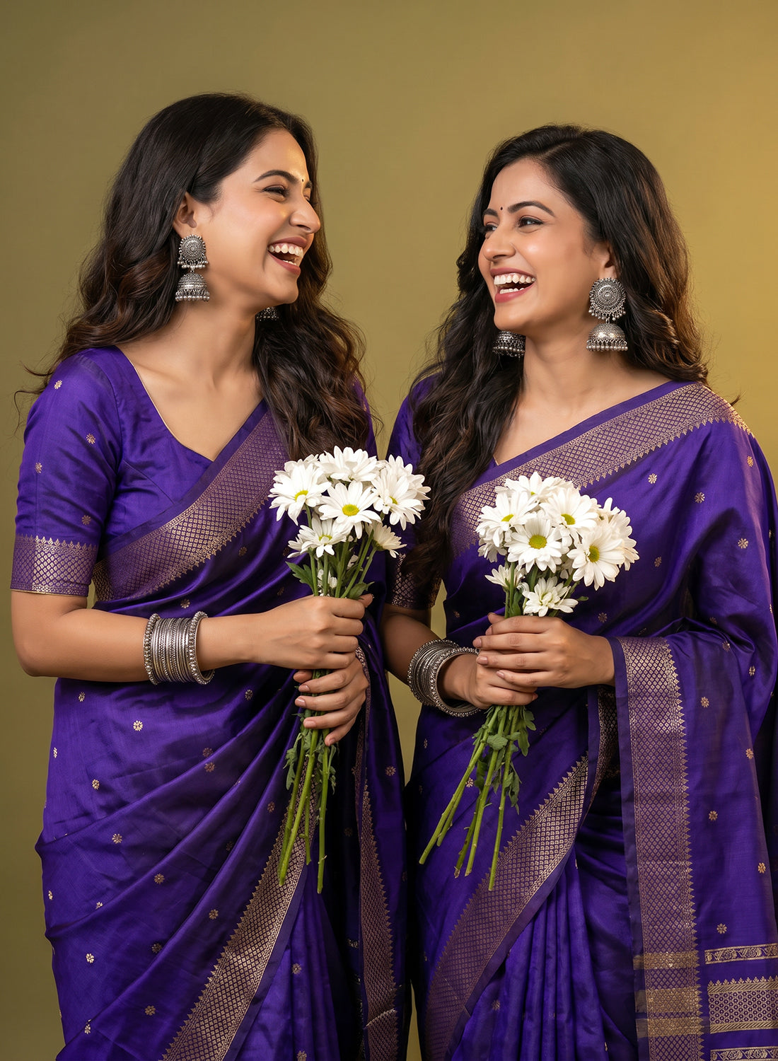 Women's Woven Banarasi Art Silk Saree with Unstitched Blouse Piece.