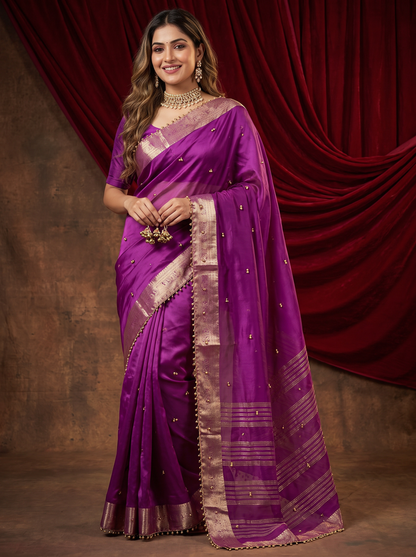 Most Viral Trending Ghungroo Tissue Saree for Women | Elegant Designer Party Wear Saree with Ghungroo Border | Festive & Wedding Collection