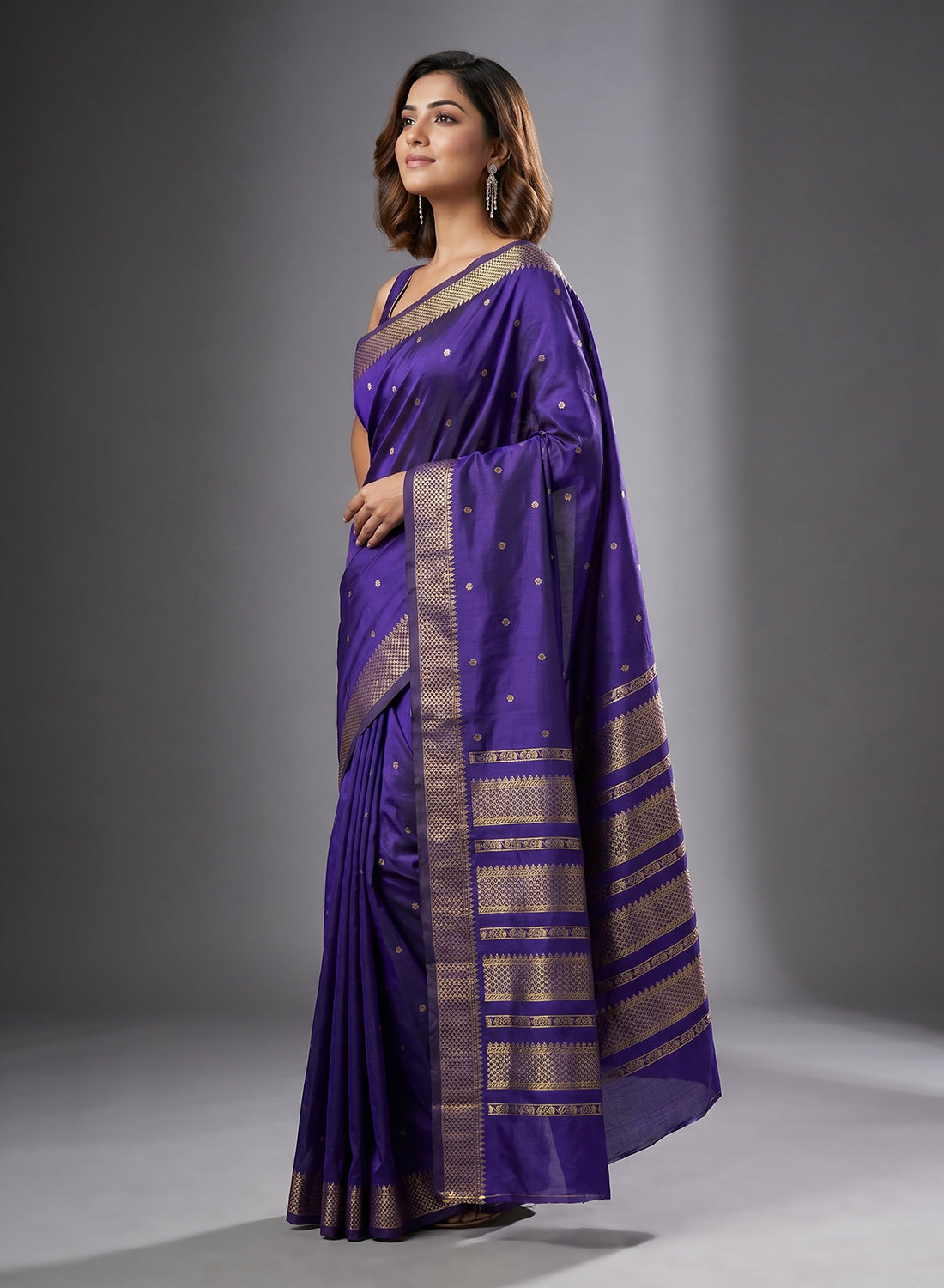 Women's Woven Banarasi Art Silk Saree with Unstitched Blouse Piece.