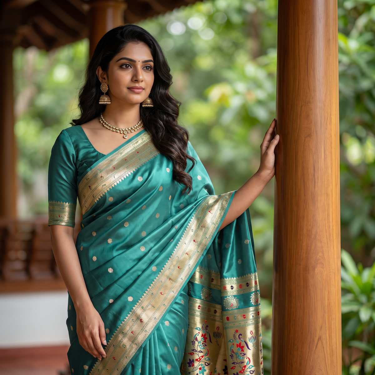 Banarasi Soft Silk Saree Festive Woven Jacquard Zari Border Sarees with Unstitched Blouse Piece.