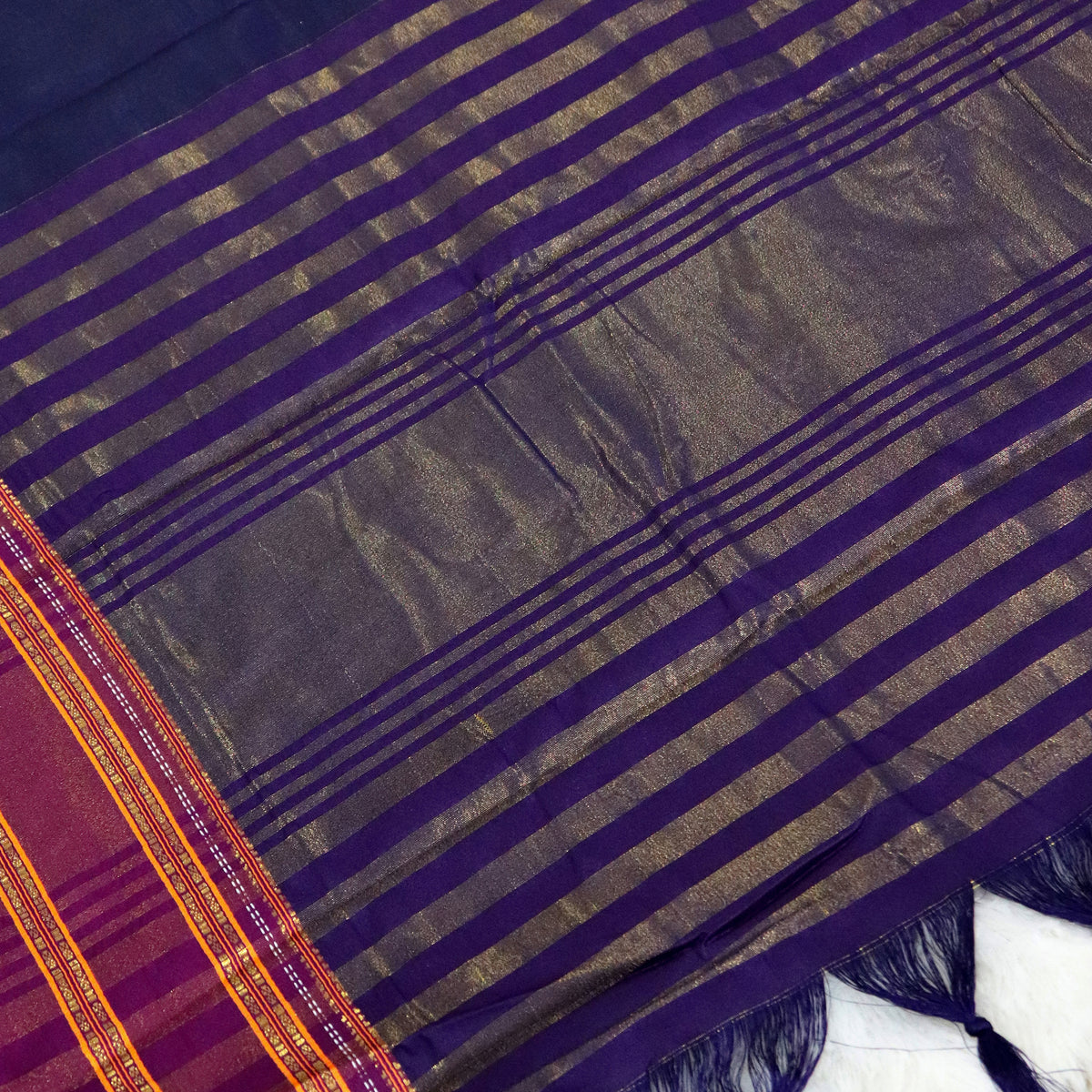 Women's Art Silk Traditional Saree with Zari Border and Unstitched Blouse Piece.