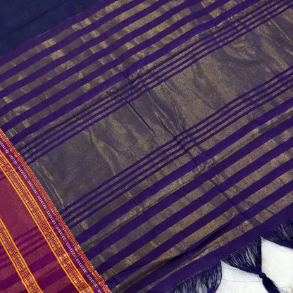 Women's Art Silk Traditional Saree with Zari Border and Unstitched Blouse Piece.