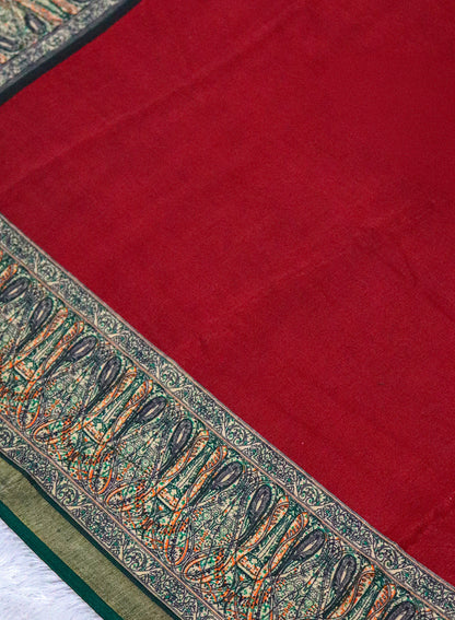 Women's Printed Silk Blend Saree with Unstitched Blouse Piece.