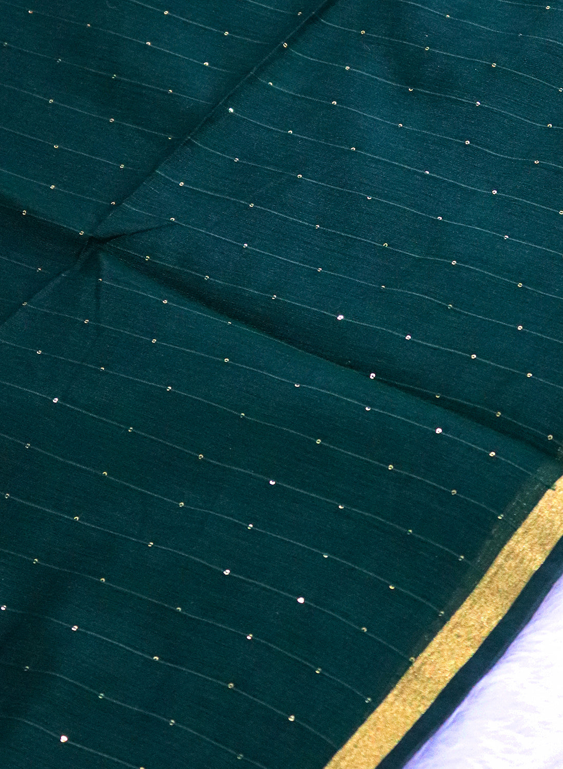 Women's Paithani Style Woven Linen Cotton Saree with Unstitched Blouse Piece.