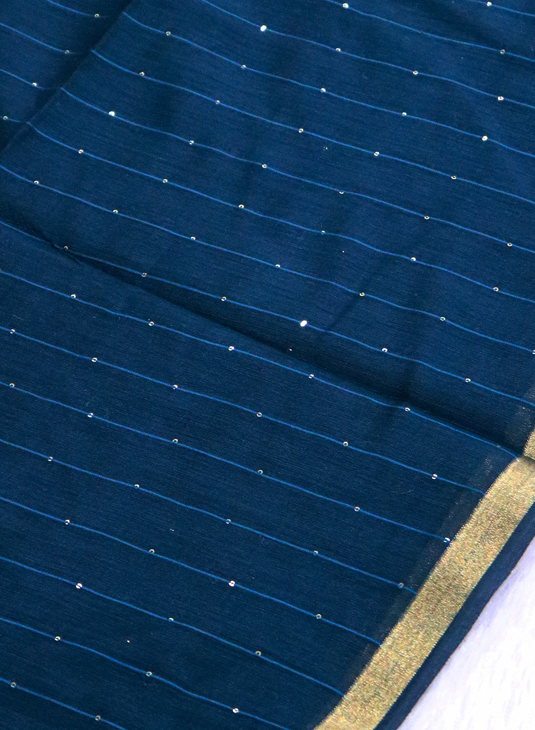 Women's Paithani Style Woven Linen Cotton Saree with Unstitched Blouse Piece.