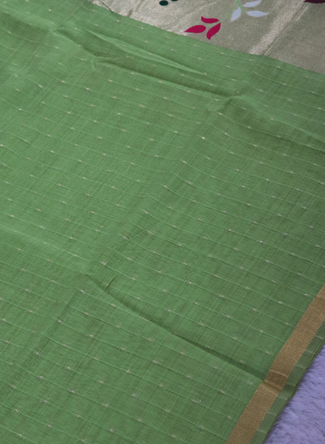 Women's Woven Paithani Art Silk Saree with Unstitched Blouse Piece.