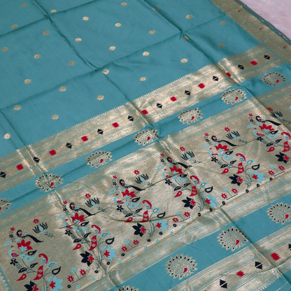 Banarasi Soft Silk Saree Festive Woven Jacquard Zari Border Sarees with Unstitched Blouse Piece.