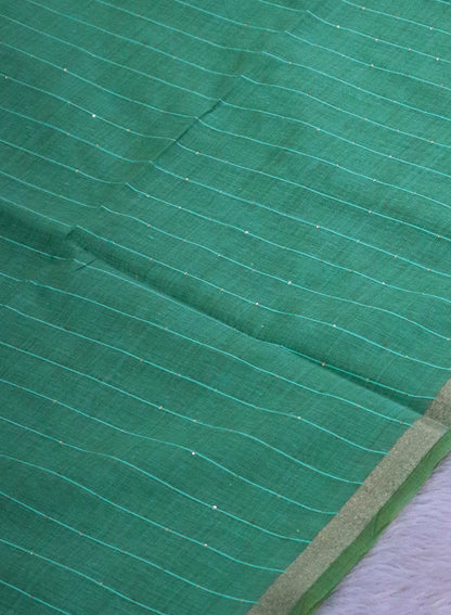 Women's Traditional Zari Cotton Silk Saree with Unstitched Blouse Piece.